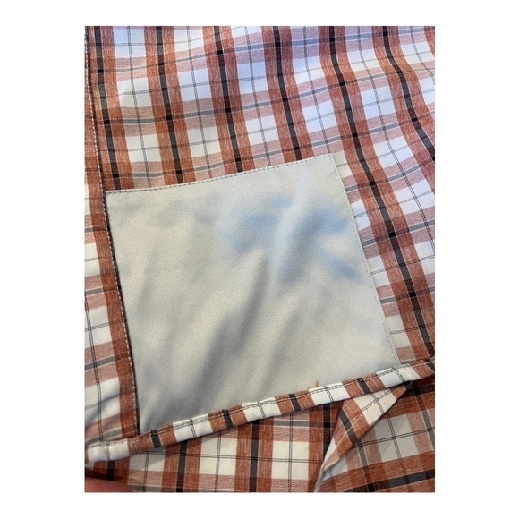 Solaris UPF Red Plaid Venting Short Sleeve Moisture Wicking Mens Shirt NEW - Picture 15 of 16